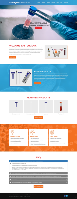 Wordpress Design by pb for Stem Genix Solutuons, LLC. | Design: #22031884