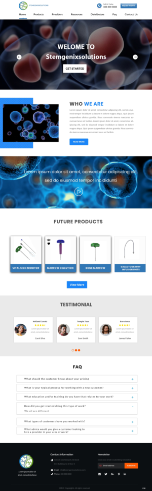 Wordpress Design by pb for Stem Genix Solutuons, LLC. | Design: #22044305