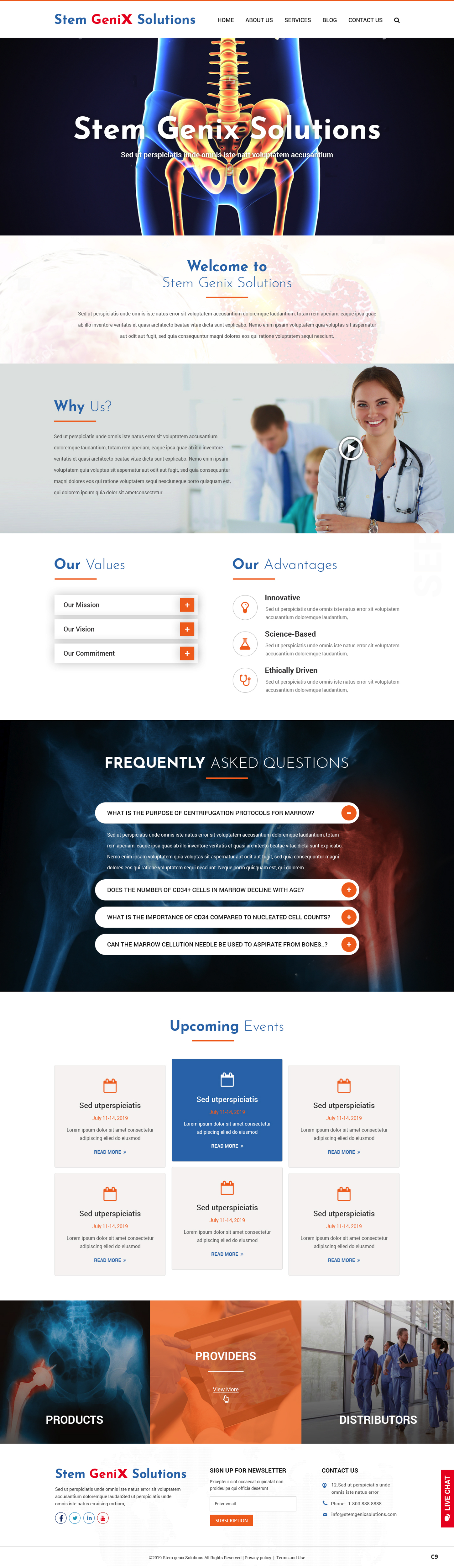 Wordpress Design by pb for Stem Genix Solutuons, LLC. | Design #22058597