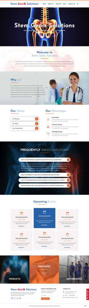 Wordpress Design by pb for Stem Genix Solutuons, LLC. | Design: #22058597