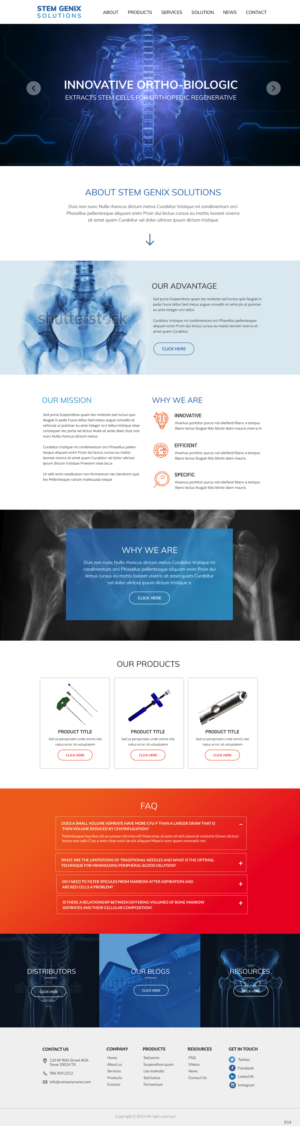 Wordpress Design by pb for Stem Genix Solutuons, LLC. | Design: #22058598