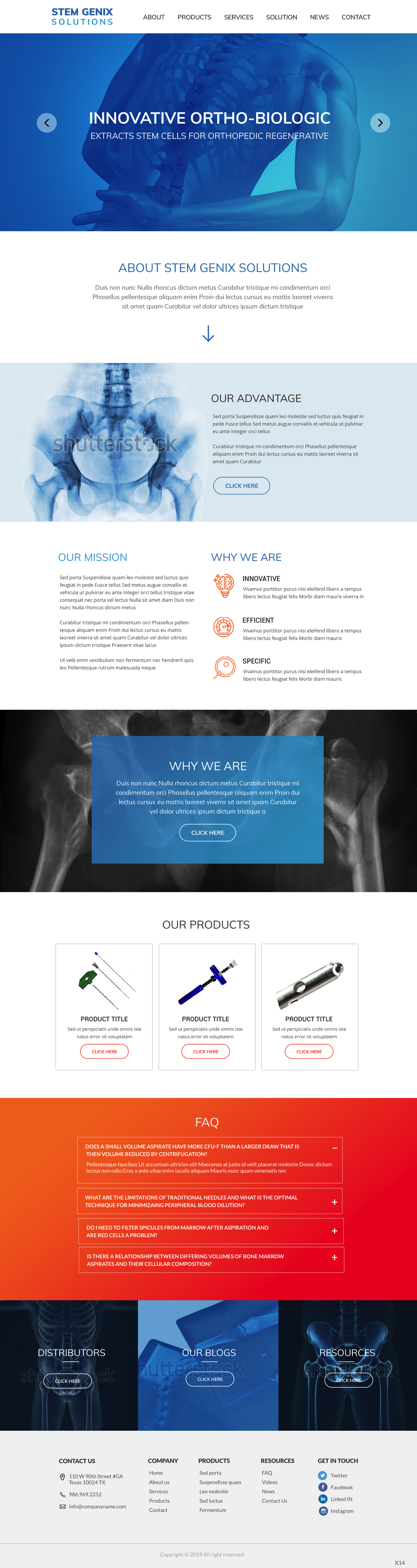 Wordpress Design by pb for Stem Genix Solutuons, LLC. | Design #22058600