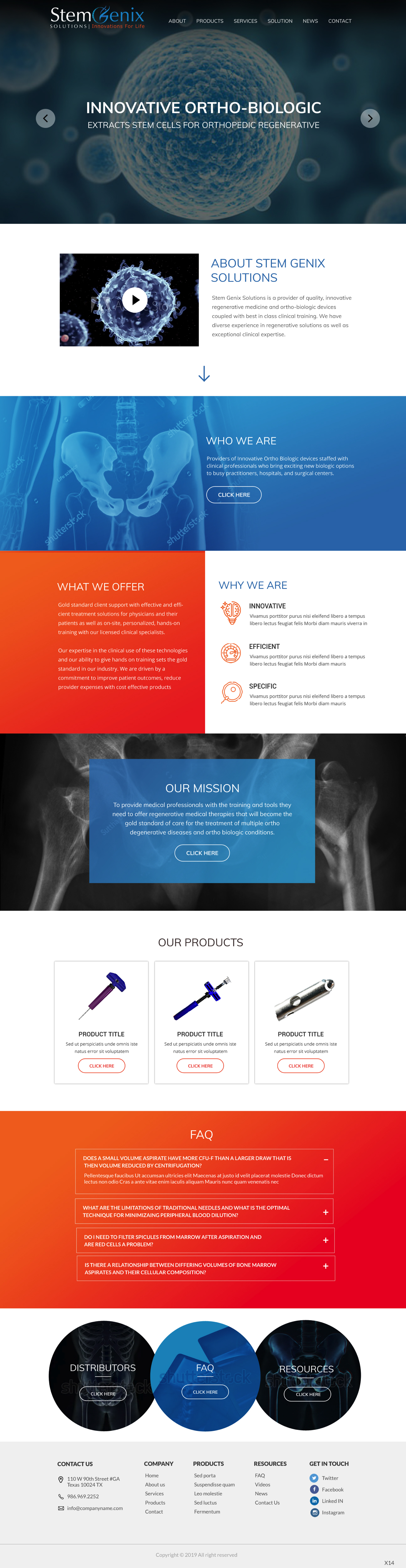 Wordpress Design by pb for Stem Genix Solutuons, LLC. | Design #22163324