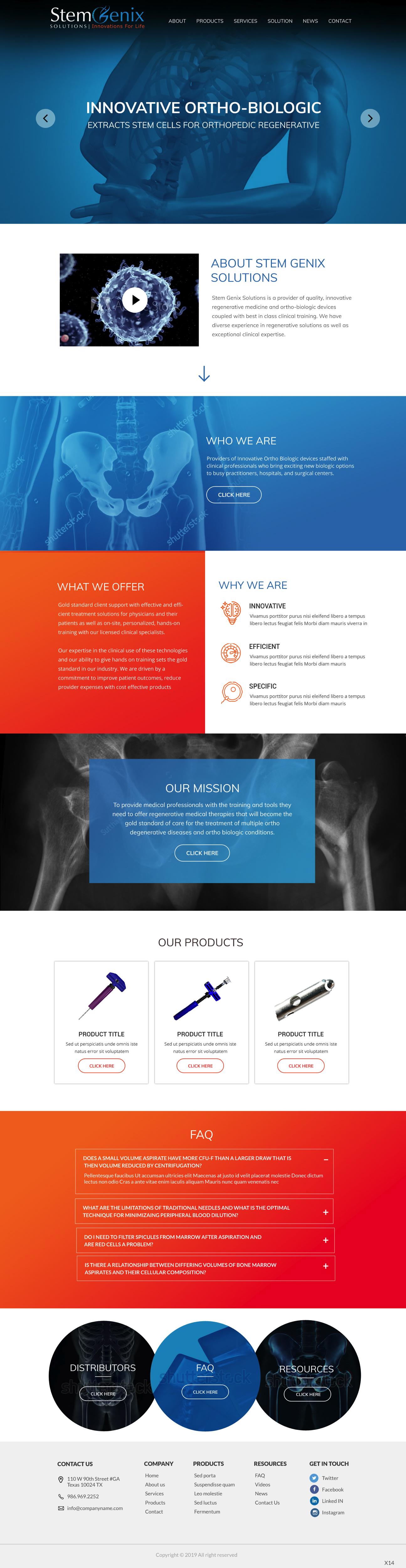 Wordpress Design by pb for Stem Genix Solutuons, LLC. | Design #22163325