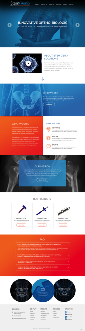 Wordpress Design by pb for Stem Genix Solutuons, LLC. | Design: #22163325