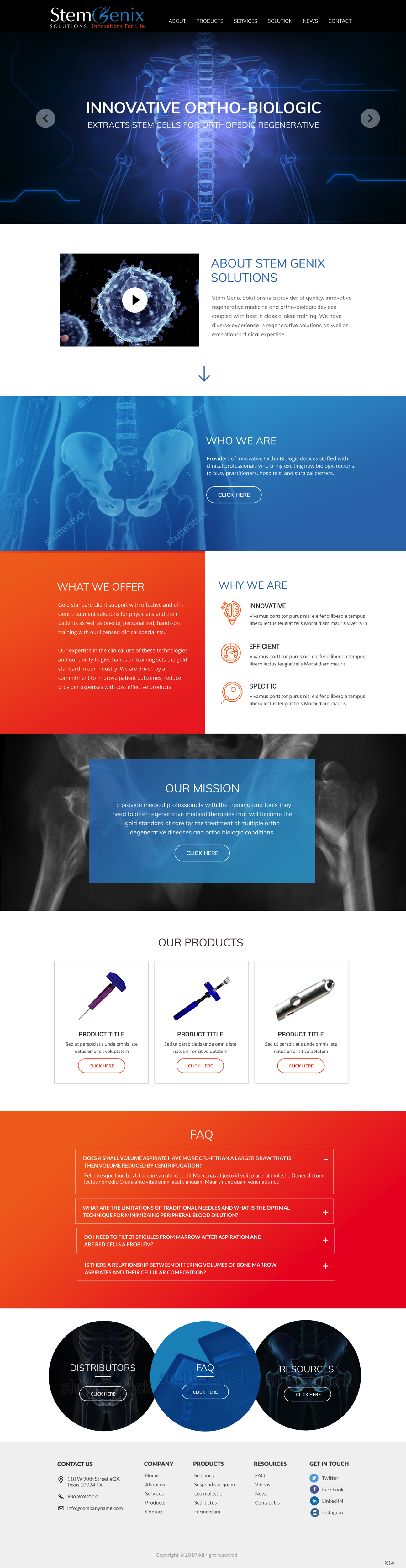 Wordpress Design by pb for Stem Genix Solutuons, LLC. | Design #22163326