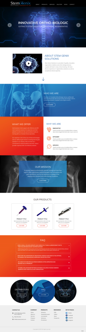 Wordpress Design by pb for Stem Genix Solutuons, LLC. | Design: #22163326