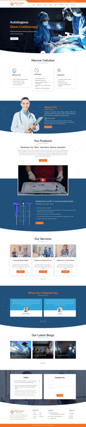 Wordpress Design by Sbss for Stem Genix Solutuons, LLC. | Design: #22064542