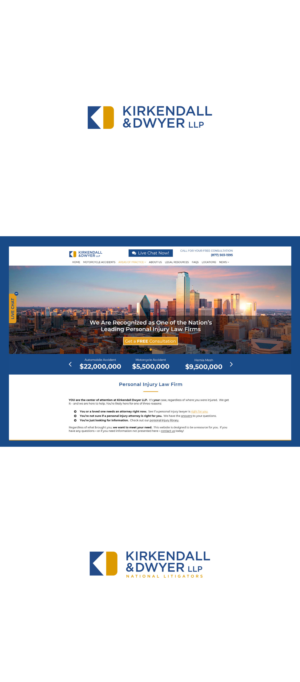 Kirkendall & Dwyer LLP   with tagline "National Litigators"  | Design de Logo par Meraki*