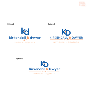 Kirkendall & Dwyer LLP   with tagline "National Litigators"  | Logo Design by step forward 2