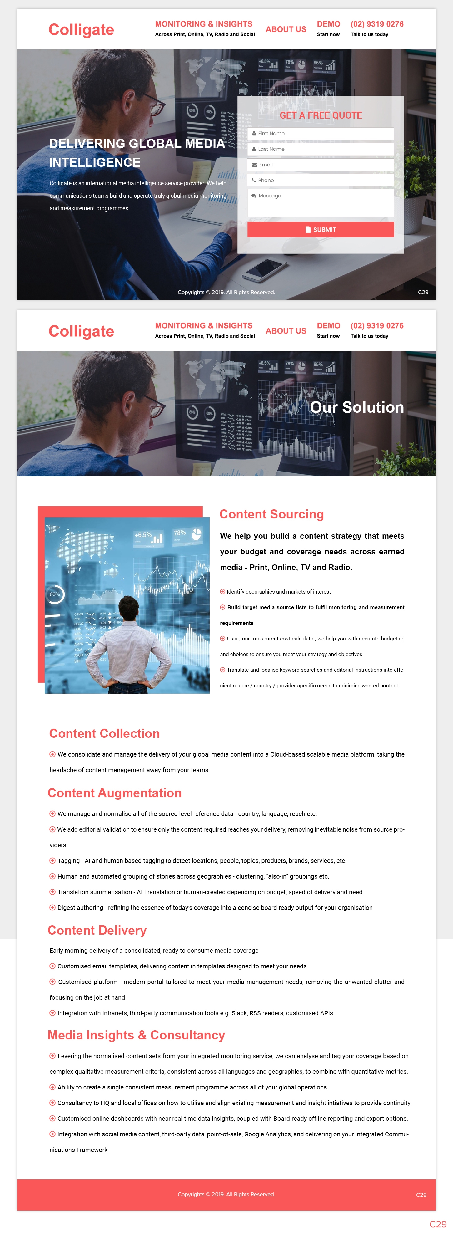 Diseño Web por pb para Media Insights Ltd - 9 Despot Slav Street, Suite 28, Sofia, Bulgaria; VAT BG202616151 | Diseño #22044259