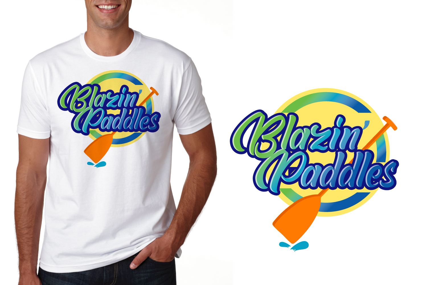 T-shirt Design by Jay Design for Blazin Paddles LLC | Design #22041046