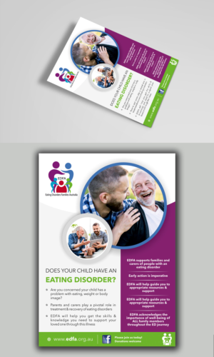 Eating Disorders Families Australia needs a flyer to update to new style guide and modernise | Design de Flyer par ecorokerz