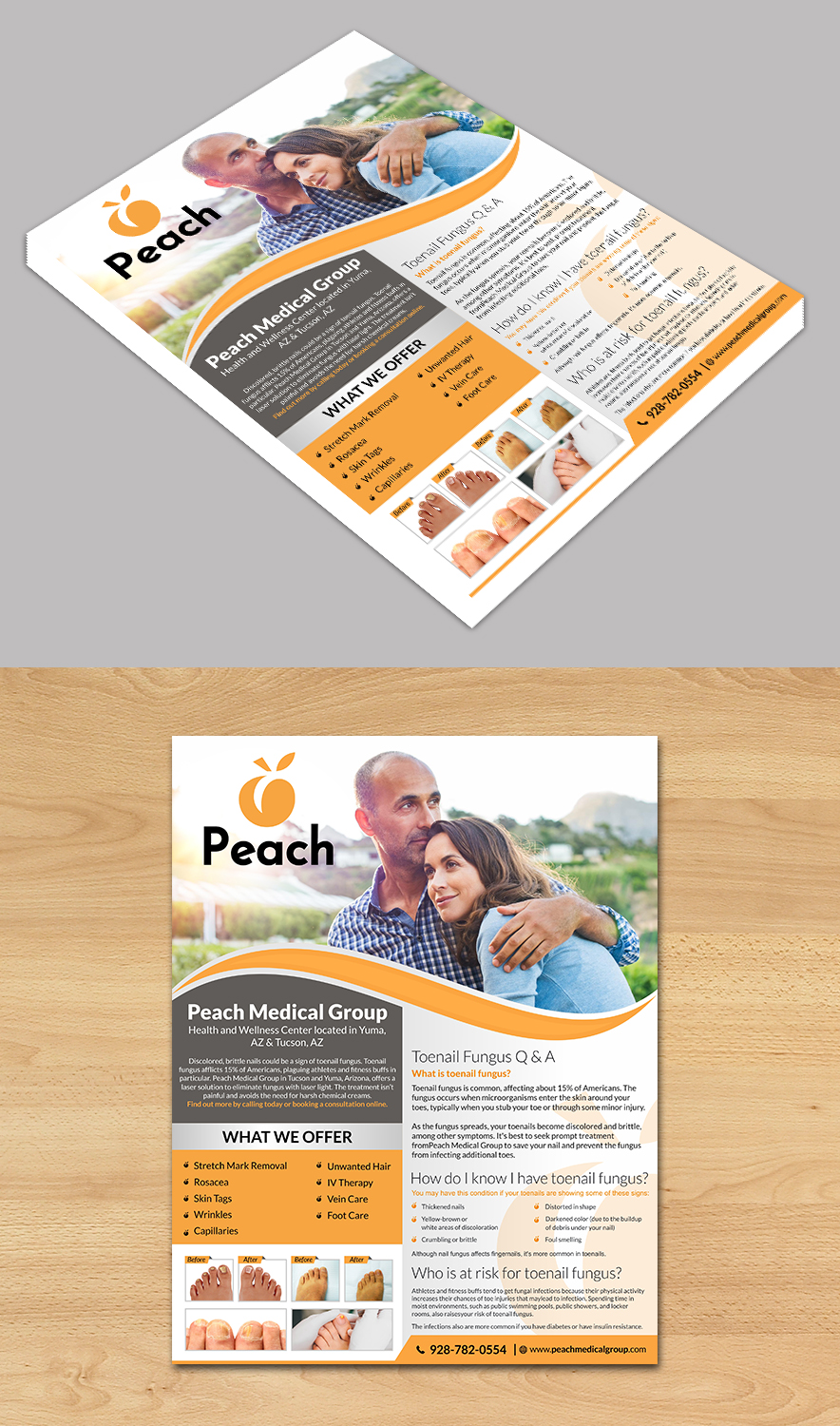 Diseño de Flyer por ecorokerz para Peach Skin & Laser | Diseño #22038657