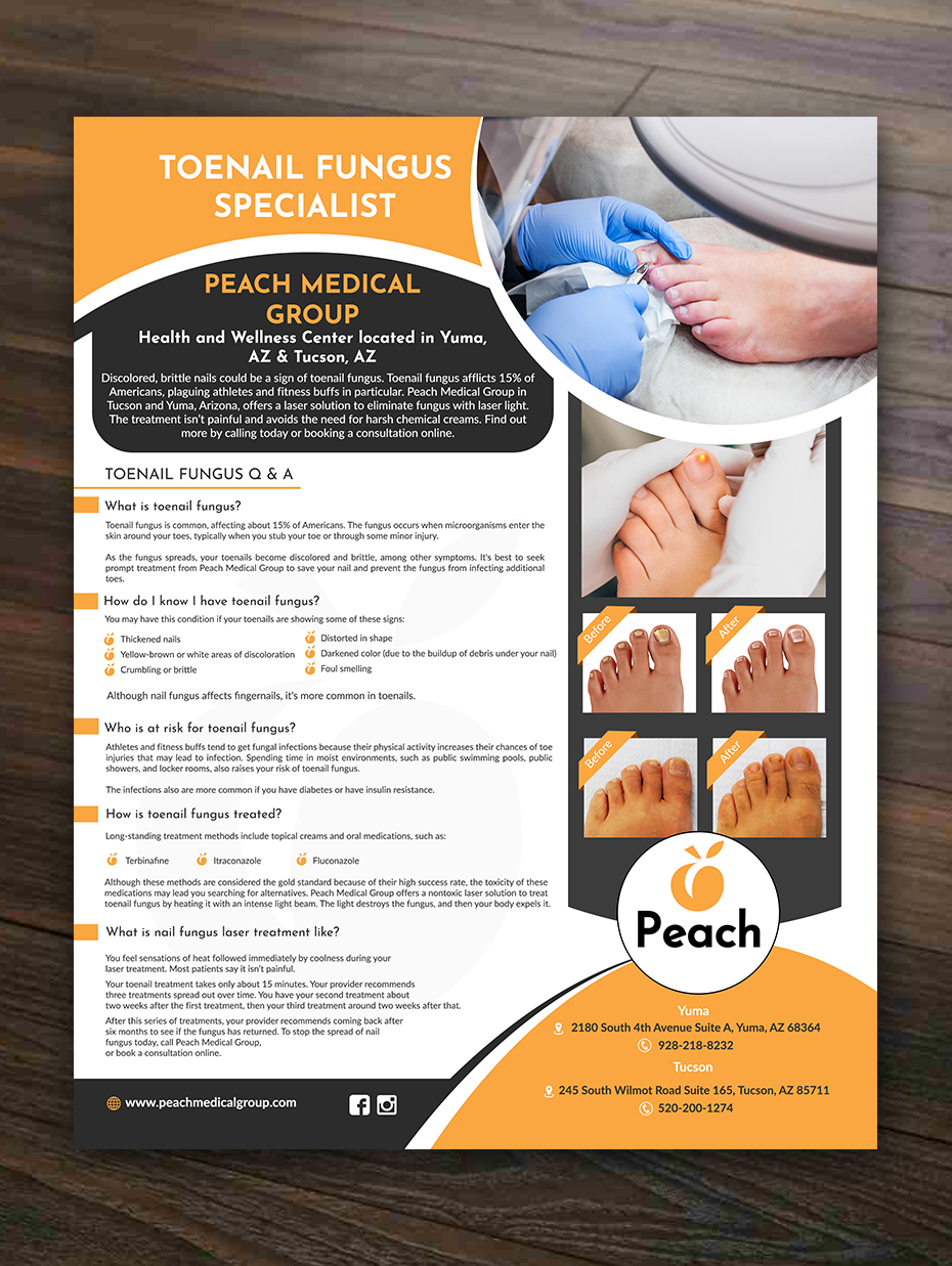 Design de Flyer par innovative earth pour Peach Skin & Laser | Design #22039876