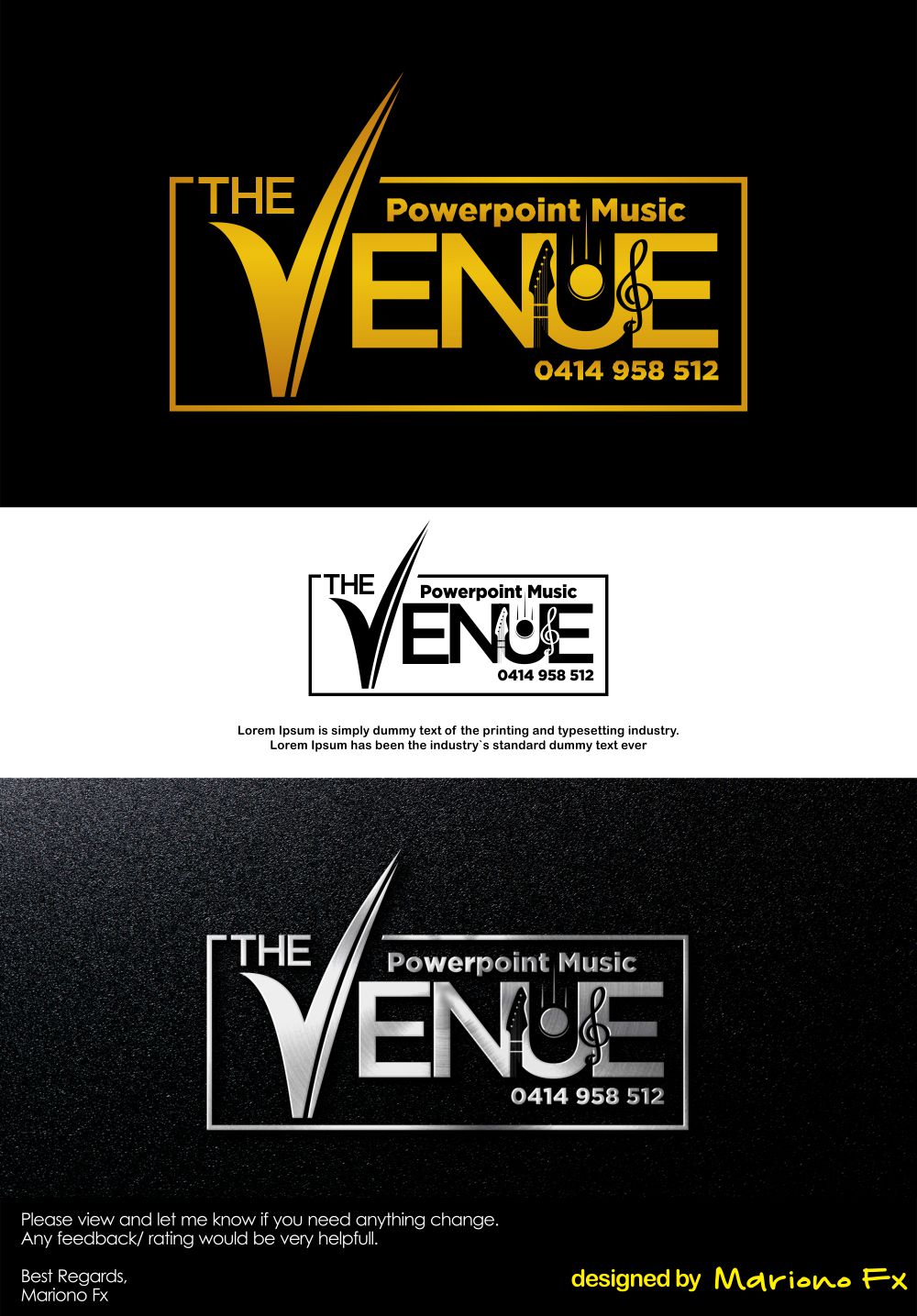 Logo Design by Mariono Fx for Powerpoint Music | Design #22086267