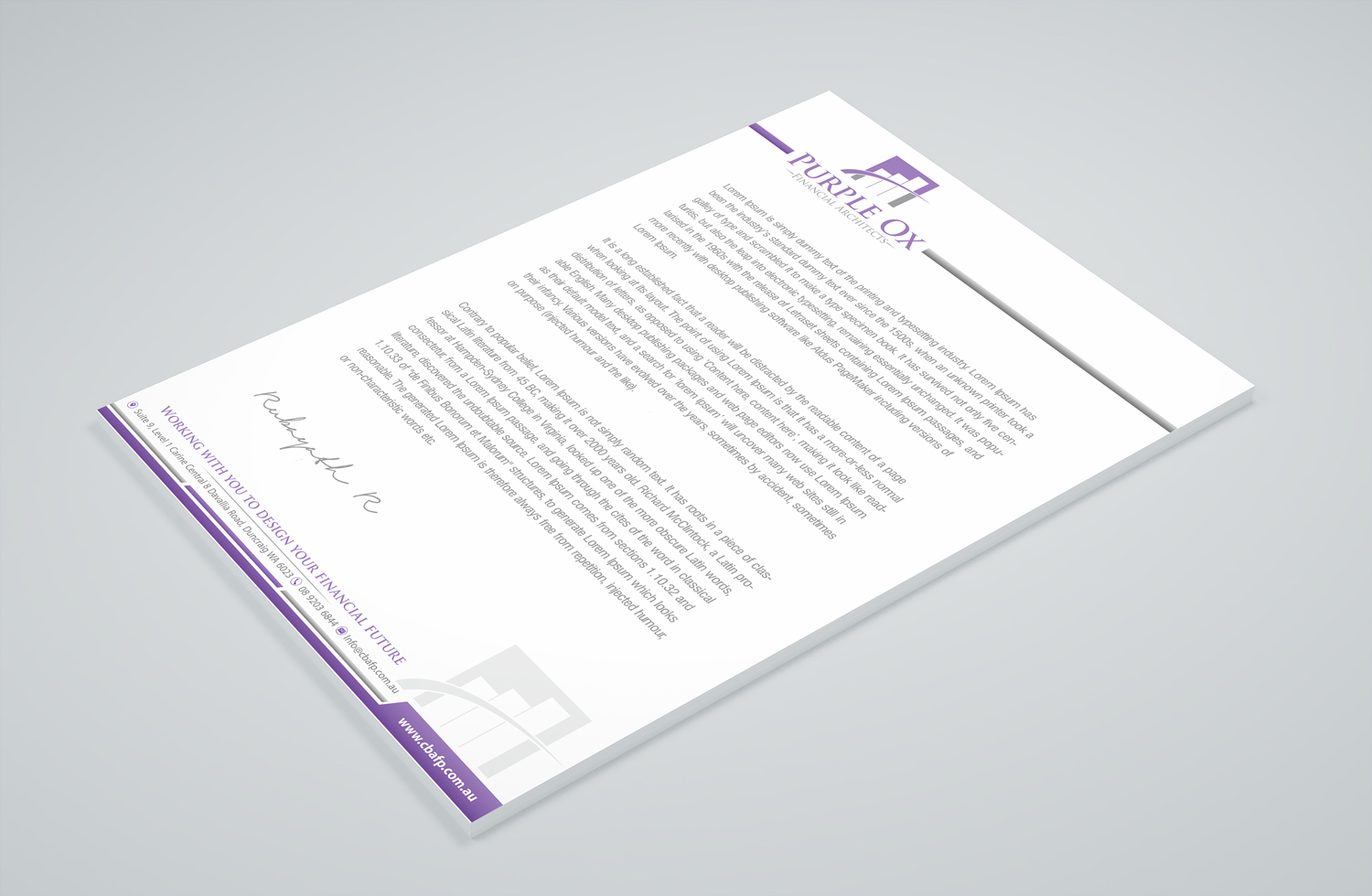 Stationery Design by Petter Goms for Purple Ox Pty Ltd | Design #22048401