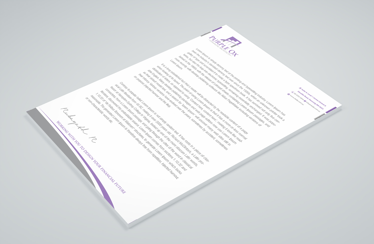 Stationery Design by Petter Goms for Purple Ox Pty Ltd | Design #22048472