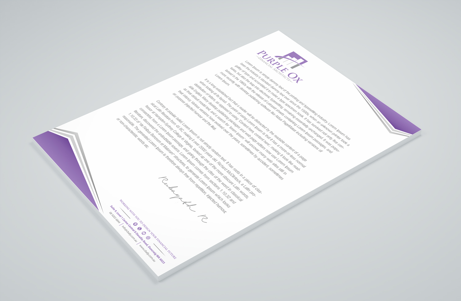 Diseño de Papelería por Petter Goms para Purple Ox Pty Ltd | Diseño #22049046