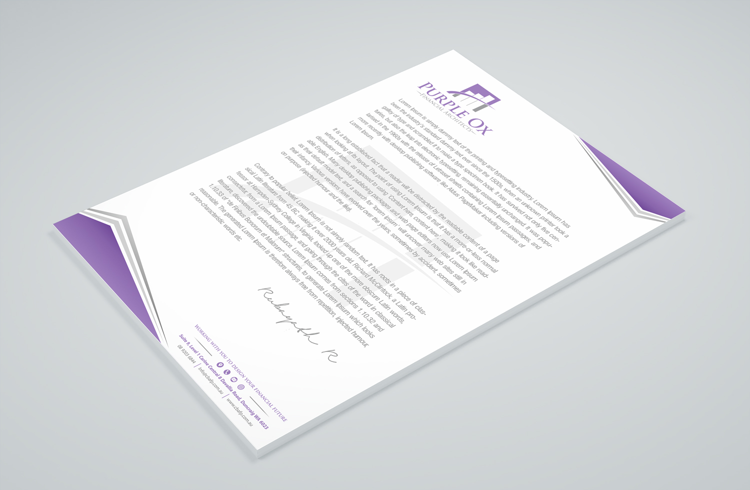 Stationery Design by Petter Goms for Purple Ox Pty Ltd | Design #22049047