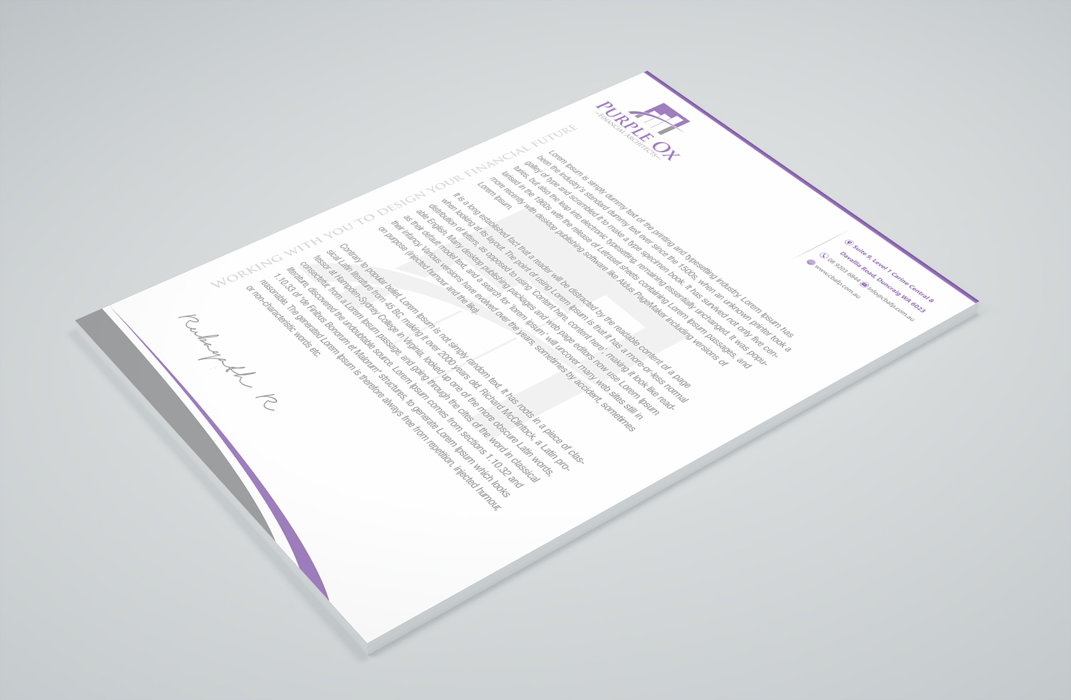 Stationery Design by Petter Goms for Purple Ox Pty Ltd | Design #22055898