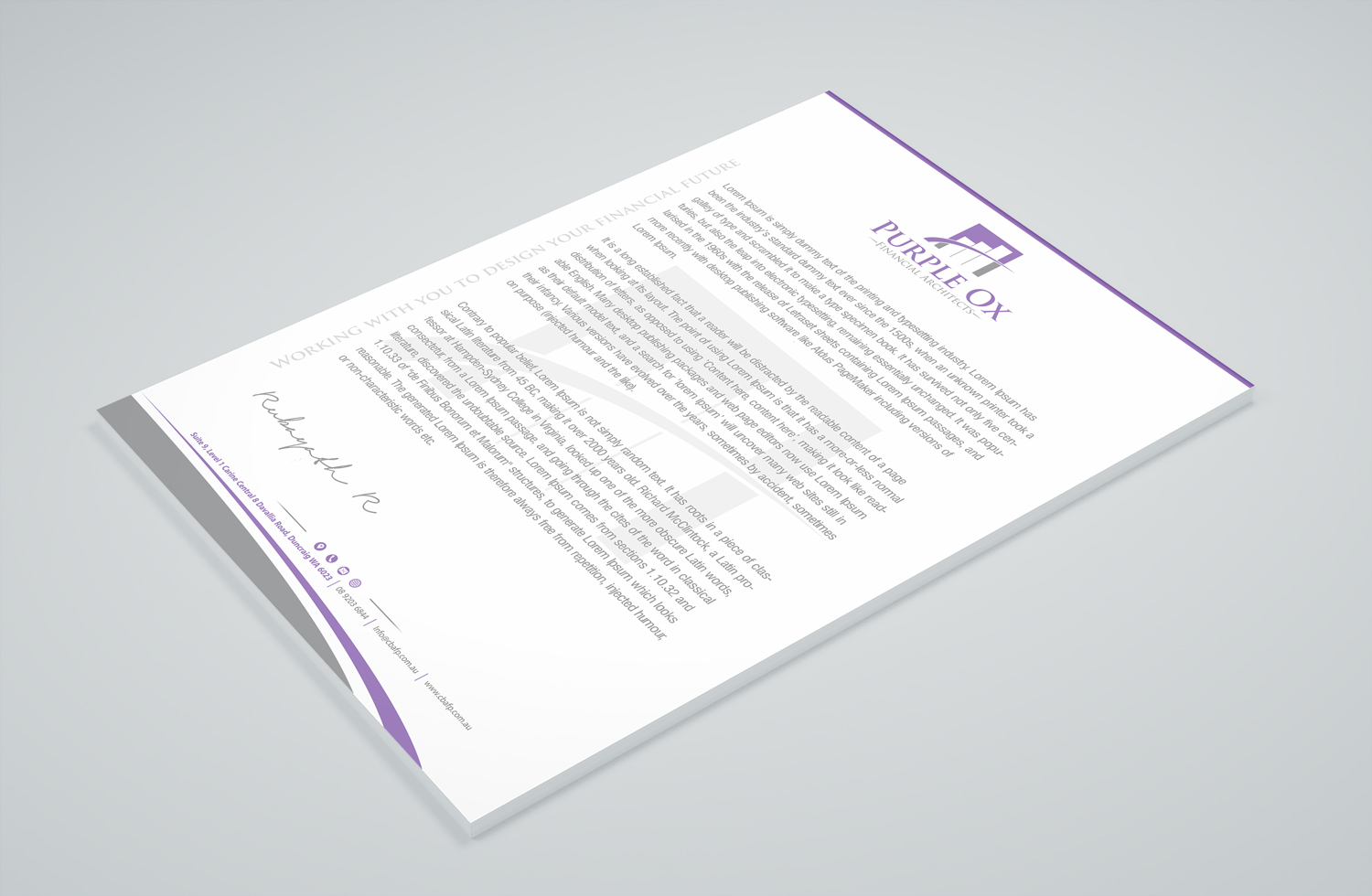 Stationery Design by Petter Goms for Purple Ox Pty Ltd | Design #22055899