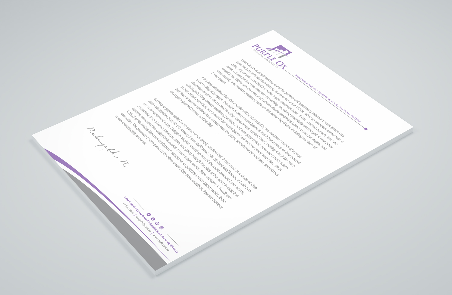 Stationery Design by Petter Goms for Purple Ox Pty Ltd | Design #22061441