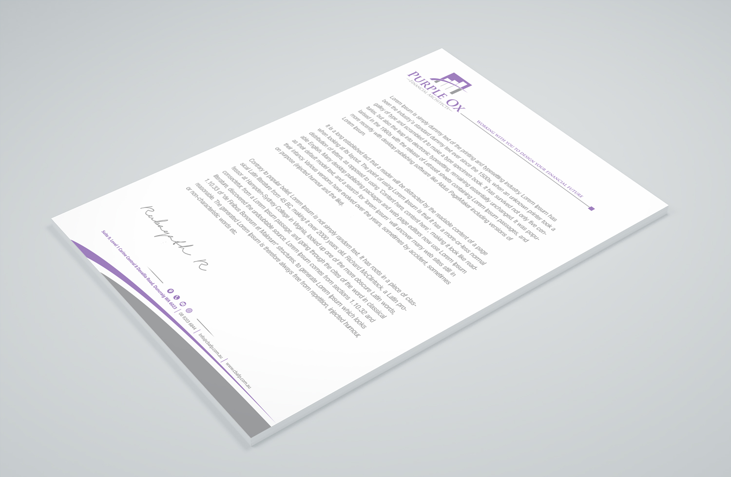 Stationery Design by Petter Goms for Purple Ox Pty Ltd | Design #22061442