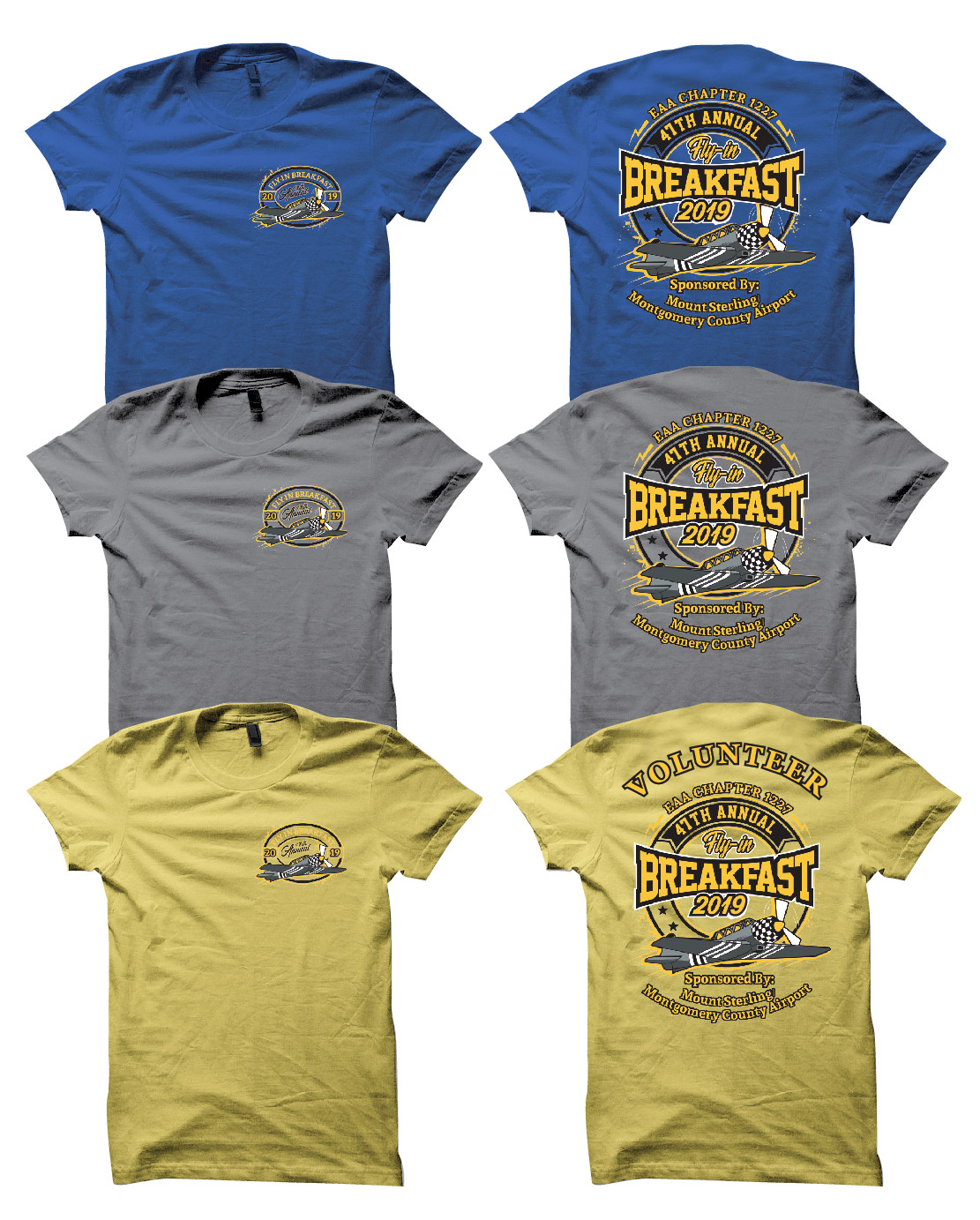 T-shirt Design by Taho Design for EAA Chapter 1227 | Design #22053088