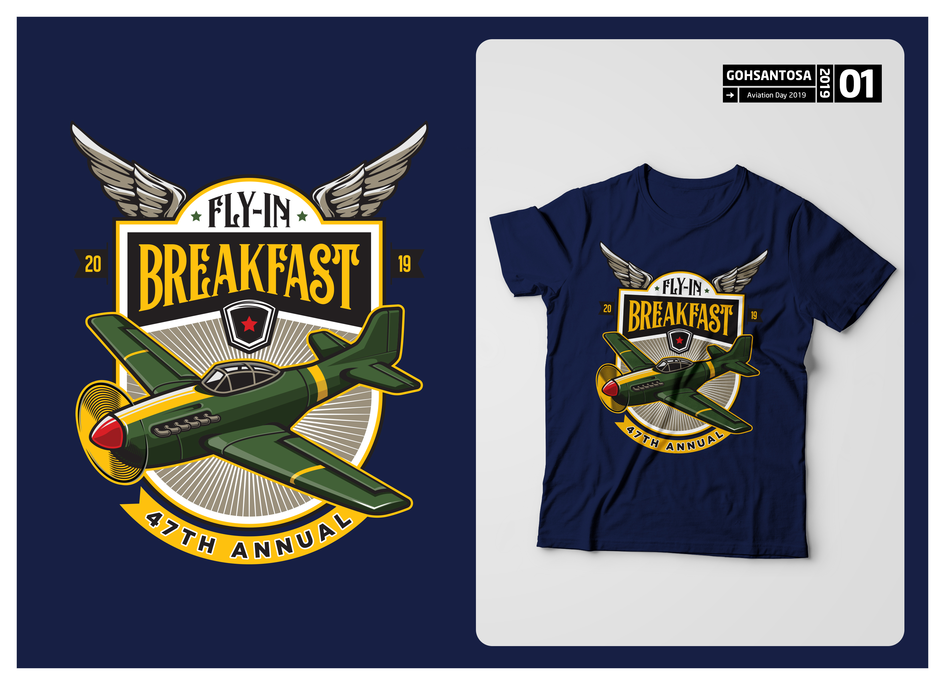 T-shirt Design by Gohsantosa for EAA Chapter 1227 | Design #22052793