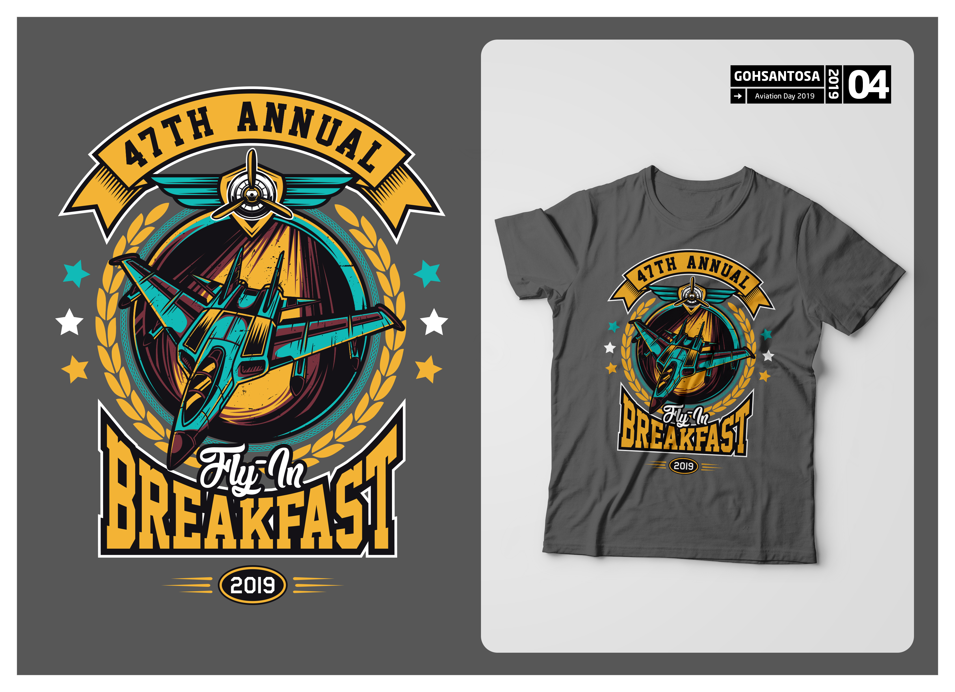 T-shirt Design by Gohsantosa for EAA Chapter 1227 | Design #22052794