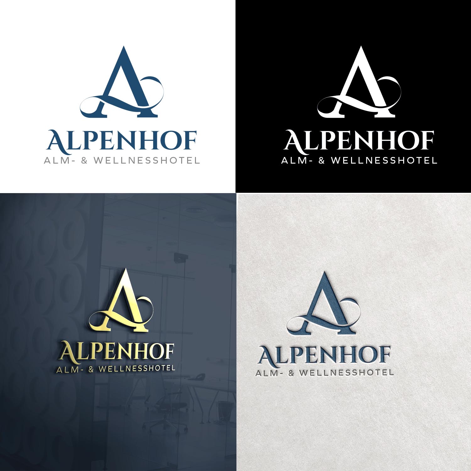 Logo-Design von Finley Johnson für Hotel Alpenhof e.K. | Design #22103090