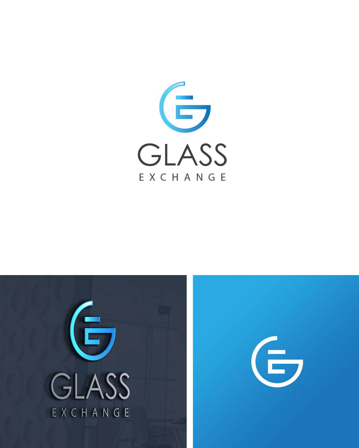 Logo Design by k.l.s.chatterjee 2 for Glass Exchange | Design #22167298