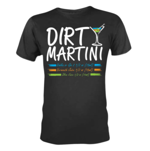 Sketched Dirty Martini Cocktail with ingredients | T-Shirt-Design von 75-R-P-Z