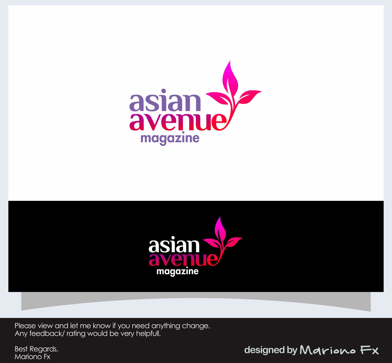 Logo Design by Mariono Fx for Asian Avenue Magazine | Design #22061841