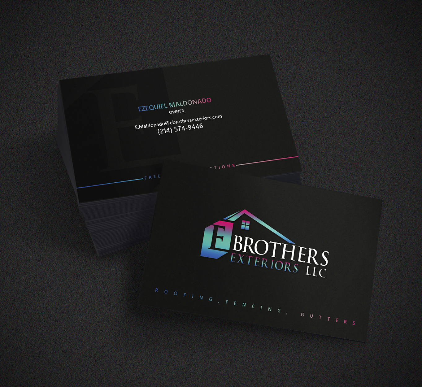 Business Card Design by Hardcore Design for EBrothers Exteriors LLC | Design #22076464
