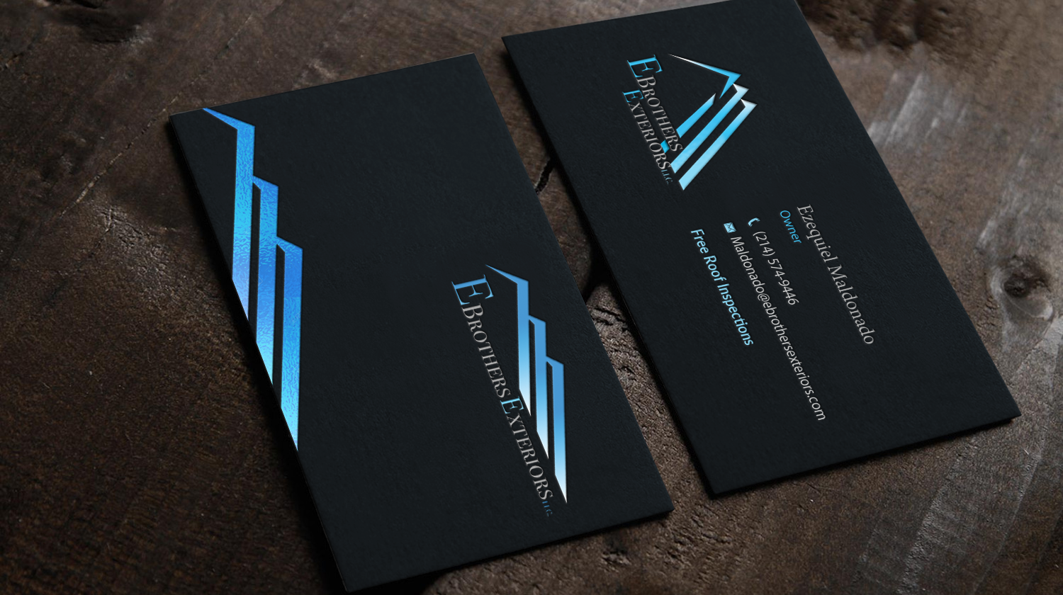 Business Card Design by Riz' for EBrothers Exteriors LLC | Design #22078789