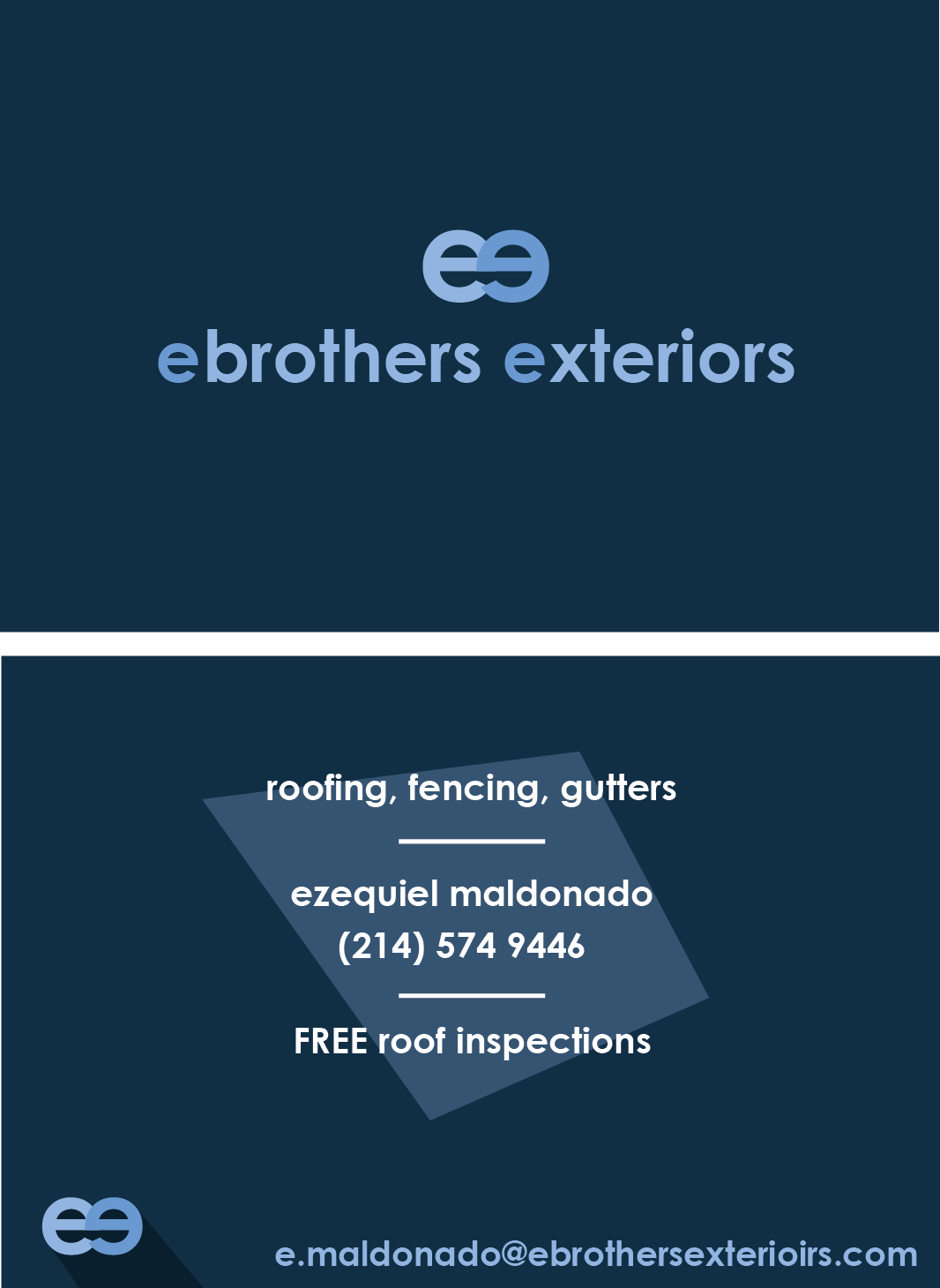 Diseño de Tarjeta de Presentación por Caleb Vick para EBrothers Exteriors LLC | Diseño #22113234