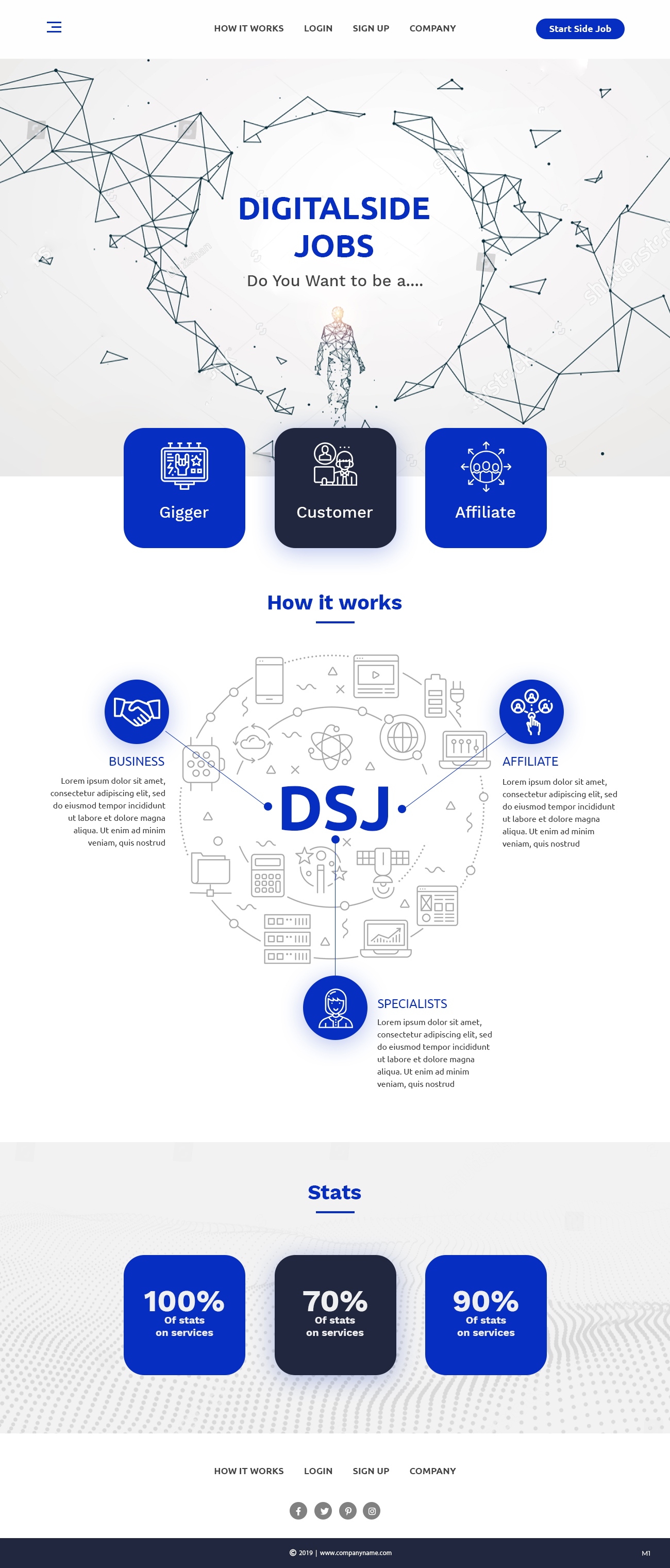 Modern, Bold, Information Technology Web Design for DigitalSideJobs or ...