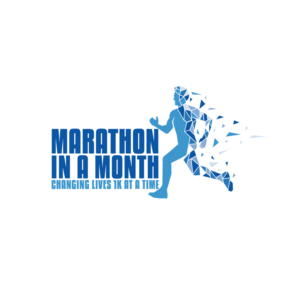 MARATHON IN A MONTH.   Our tagline is "changing lives 1k at a time" | Logo Design by Graphic Bricks
