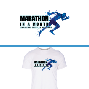 MARATHON IN A MONTH.   Our tagline is "changing lives 1k at a time" | Logo-Design von FourtuneDesign