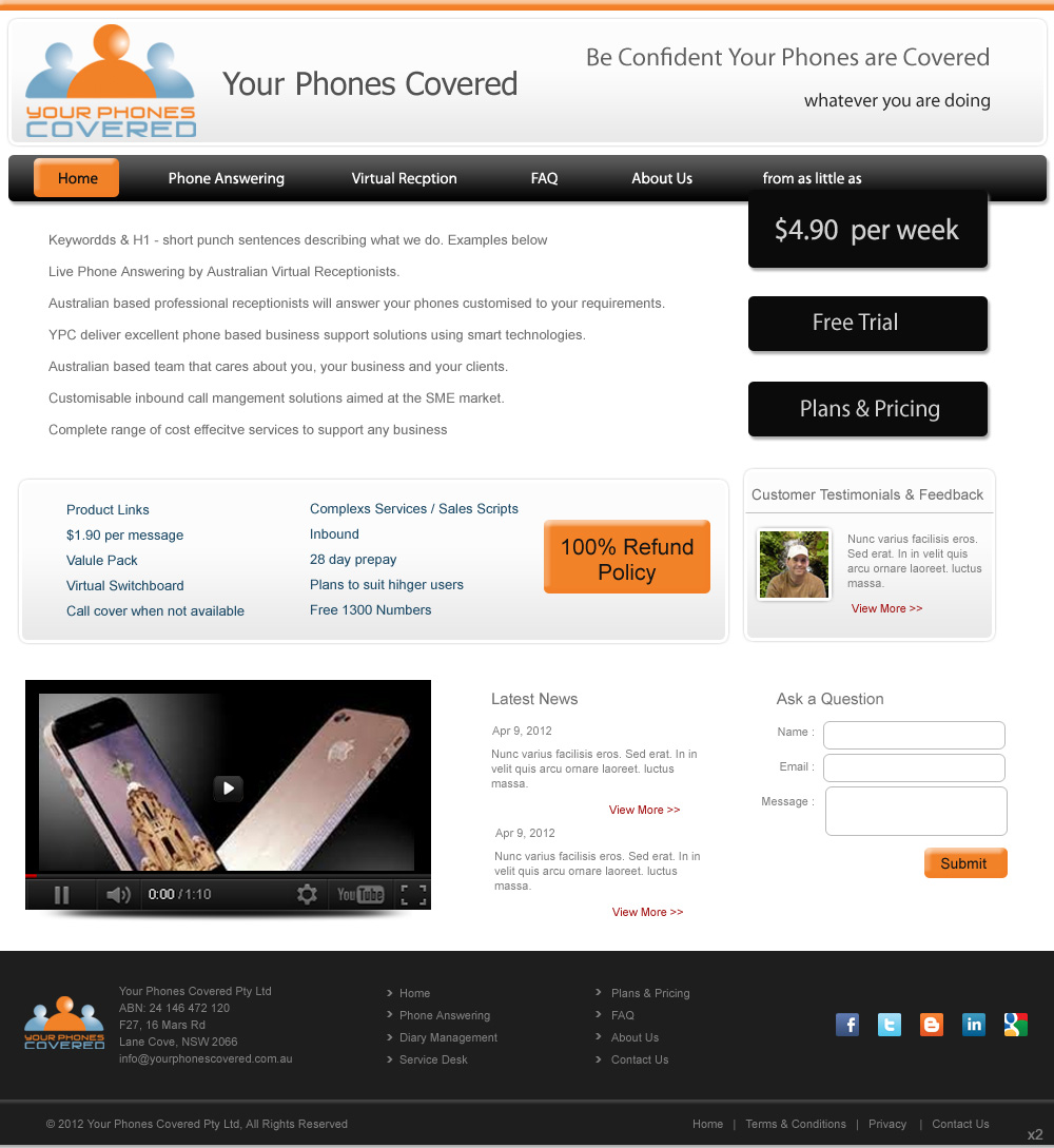 Web Design by pb for this project | Design #717677