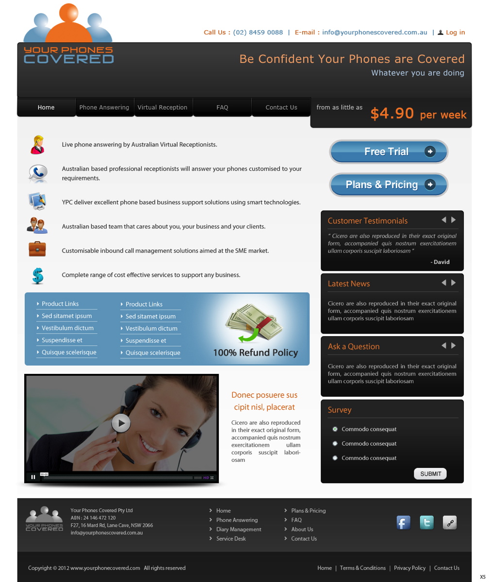 Web Design by pb for this project | Design #717680