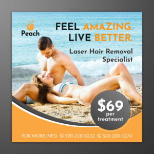 Laser Hair Removal Ad for Men and Women on Instagram | Graphic Design by OwnDesign