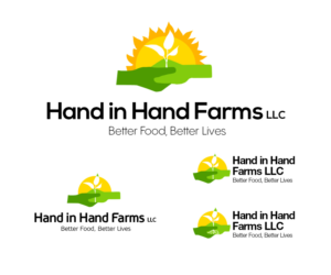 Hand In Hand Farm, LLC.  We would also like to include the tag line Better Food, Better Lives into the logo | Diseño de Logo por ZETA