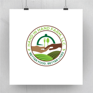 Hand In Hand Farm, LLC.  We would also like to include the tag line Better Food, Better Lives into the logo | Diseño de Logo por FourtuneDesign