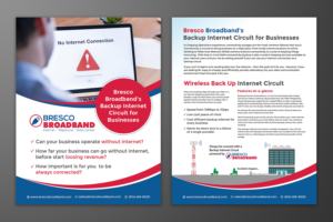 Always connected with Bresco Broadband's Backup Internet Circuit | Flyer-Design von OwnDesign