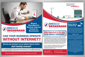Always connected with Bresco Broadband's Backup Internet Circuit | Flyer-Design von TSU Creations