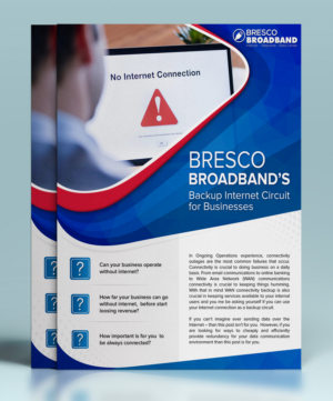 Always connected with Bresco Broadband's Backup Internet Circuit | Flyer-Design von SAI DESIGNS