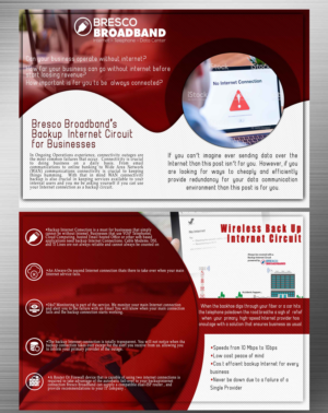 Always connected with Bresco Broadband's Backup Internet Circuit | Flyer-Design von Adnan.design